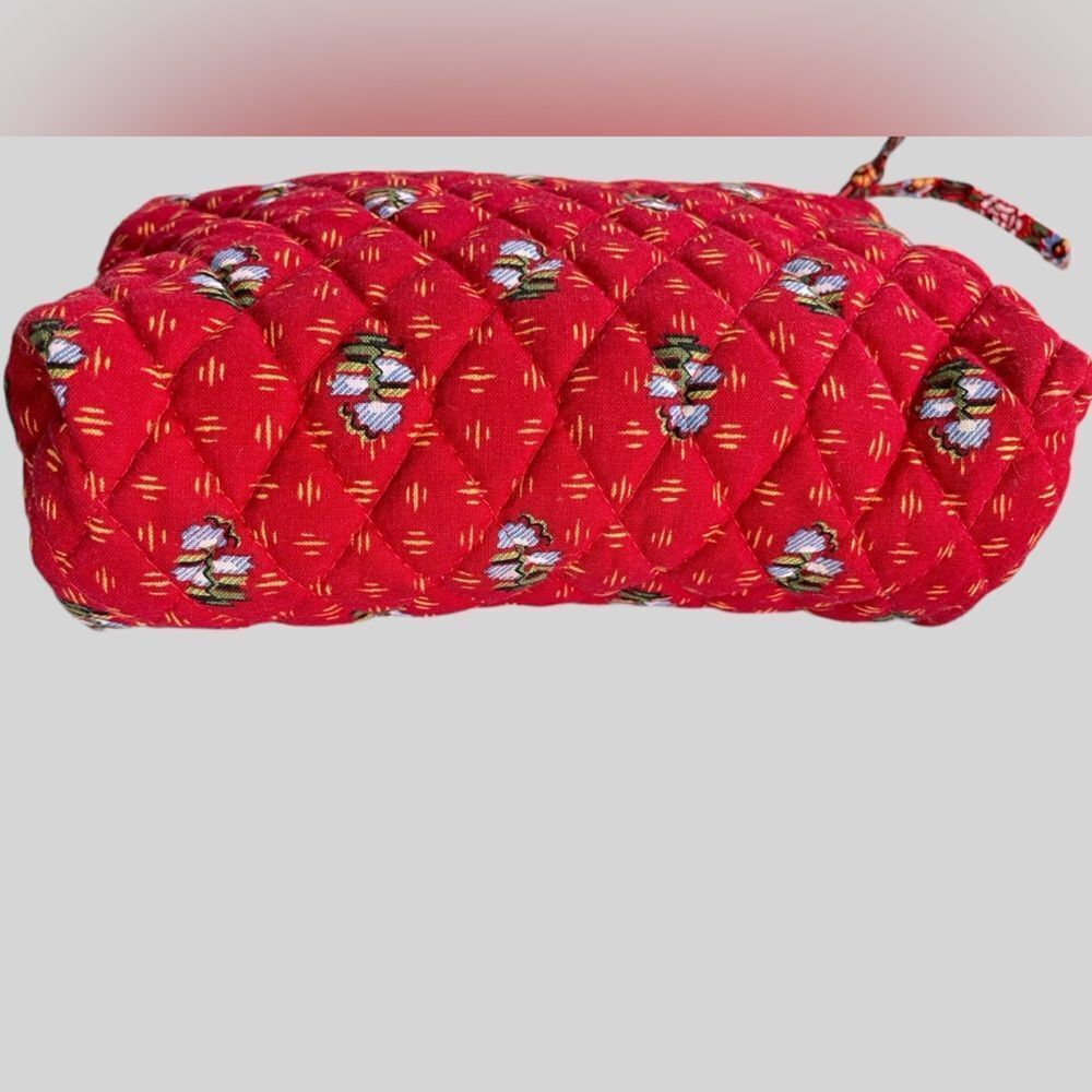 Vera Bradley Provincial Red Small Cosmetic Bag Retired Vintage EUC - Picture 3 of 6